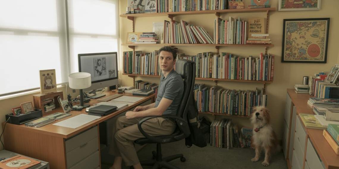 A kid's book Creater at Work, he is making AI Children's Books