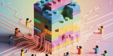 Editorial illustration, Main Featured Illustration of The AI Foundation Build